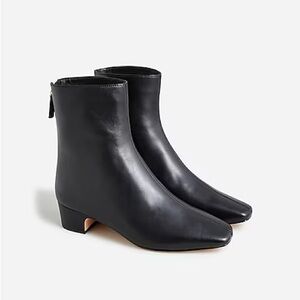 J. Crew Roxie back-zip ankle boots in leather